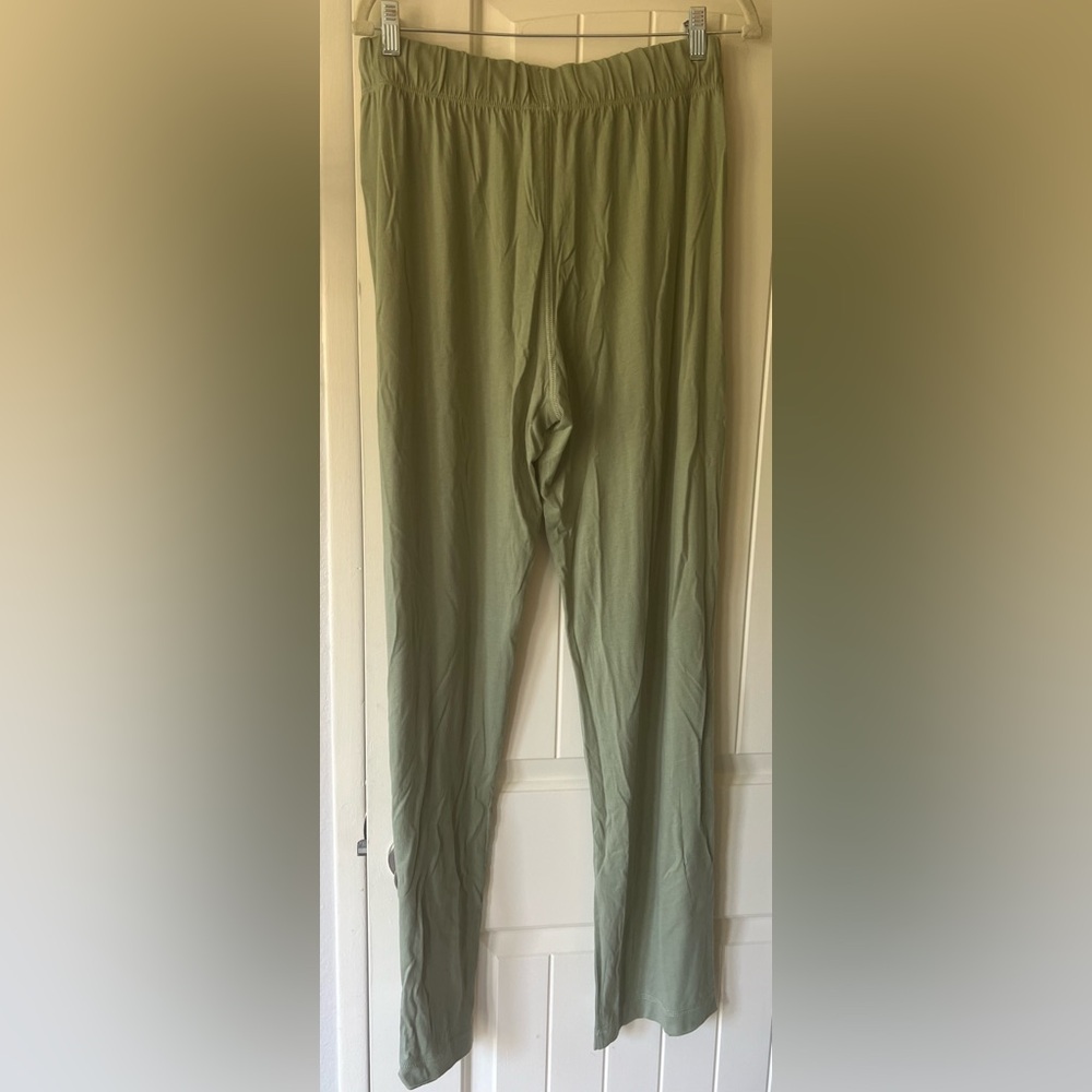 NWT Eterne cotton modal pants in sage green - Picture 3 of 4
